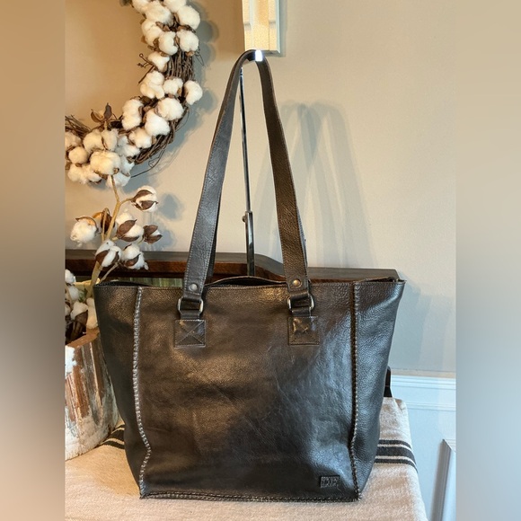 Bed Stu Leather Celindra LTC Shoulder Tote Bag Black Rustic Retail $305 - Picture 3 of 15